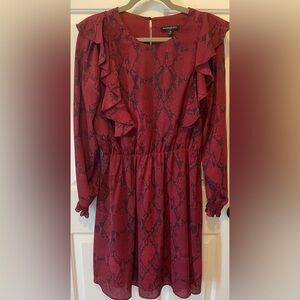 Banana Republic red snake print dress in size Medium